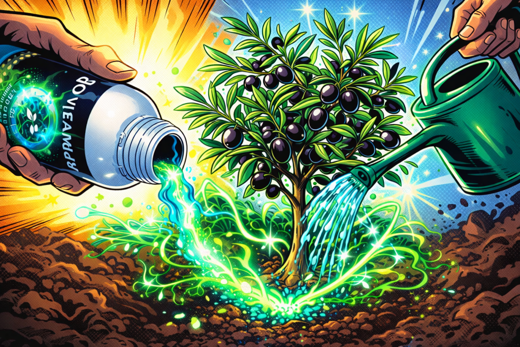 hyponexボンボルディアでオリーブを育ている