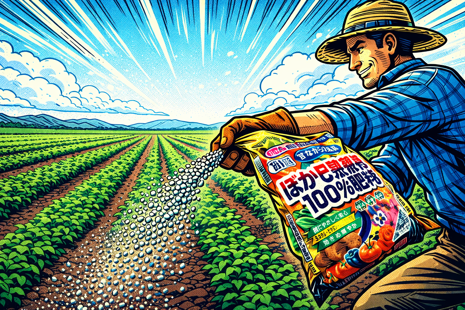 ぼかし肥料を農場で使用